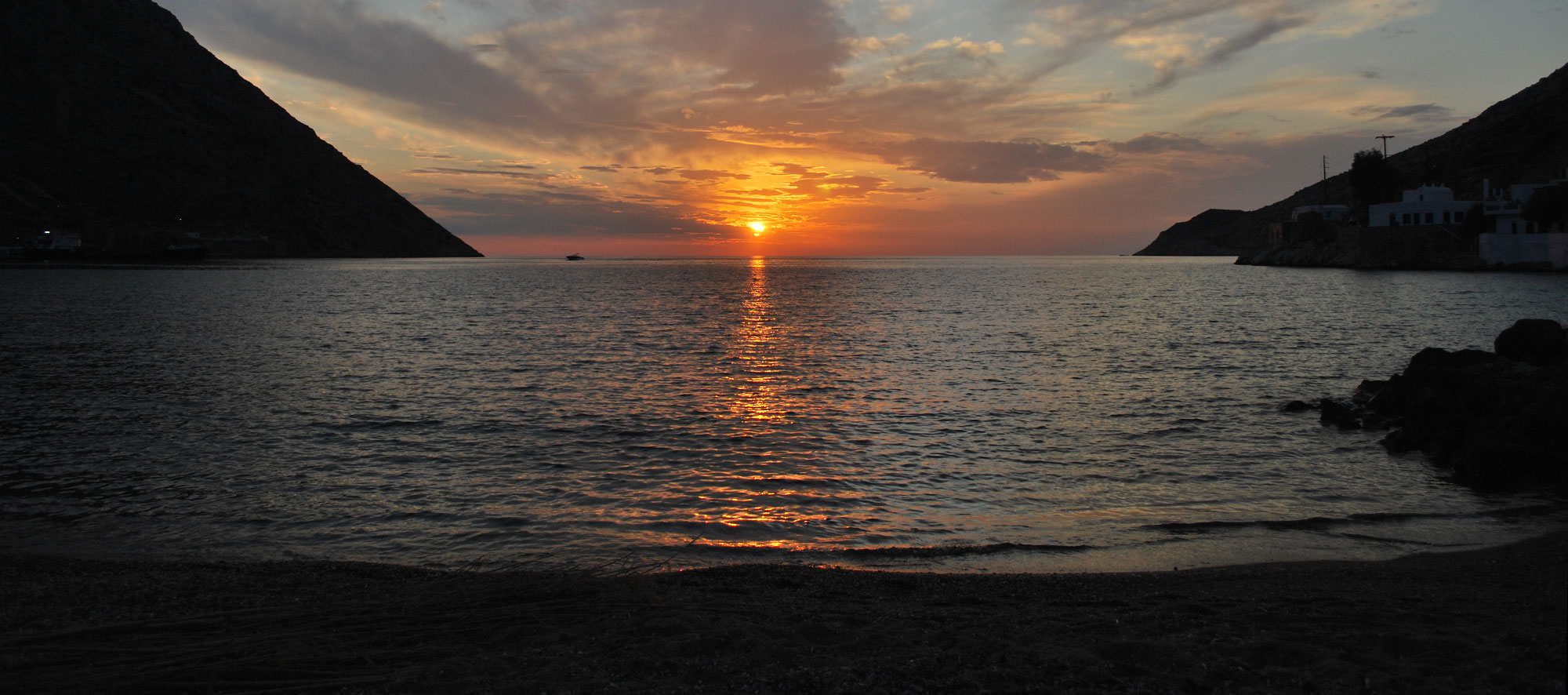 Coucher de soleil à Kamares